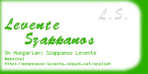 levente szappanos business card